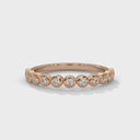 Bezel half diamond ring band