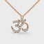 Spiritual om necklace diamond