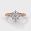 Serenity flower ring diamond