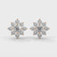 Serenity flower stud earrings diamond