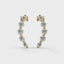 Love floating diamond curve climber earrings