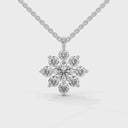 Serenity flower necklace diamond