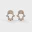 Power hamsa stud earrings diamond